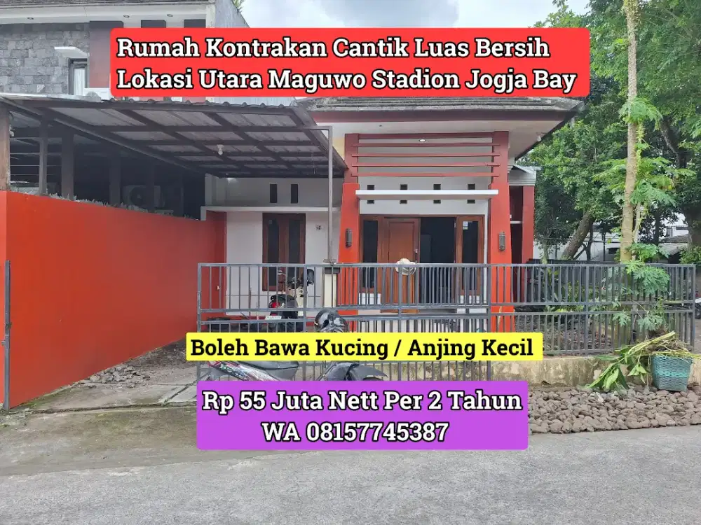 Kontrakan Cantik Maguwo Utara Stadion Jogja Bay 55Jt Per 2 Tahun