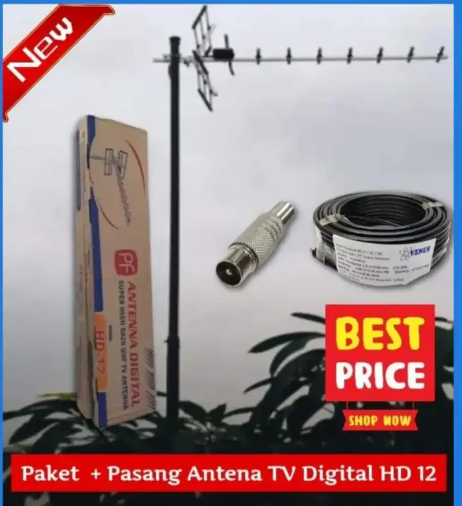 Spesialis ahli pemasangan Antenna tv digital, stok antena banyak