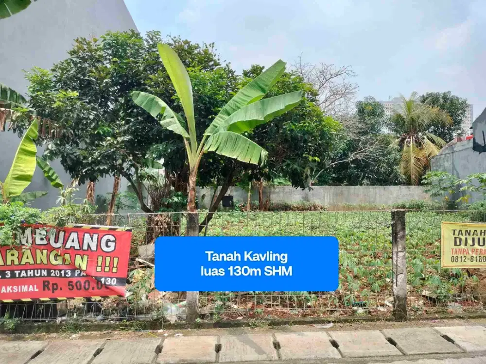 Dijual Tanah Kavling Bebas Banjir di Munjul Cibubur Jakarta Timur