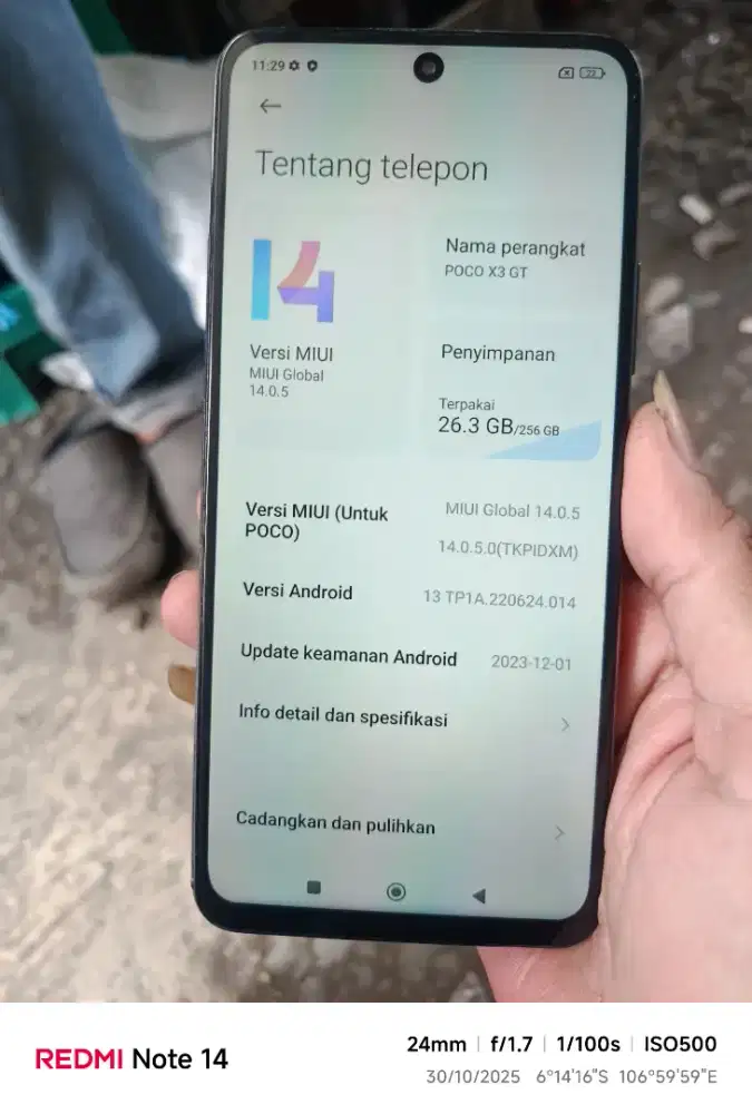 Xiaomi poco X3 Gt 5g 8+5 internal 256 Nfc