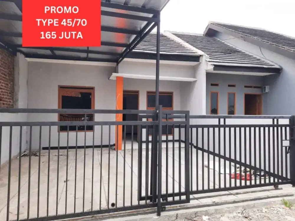 Rumah cantik free desain type 45/70 165 juta
