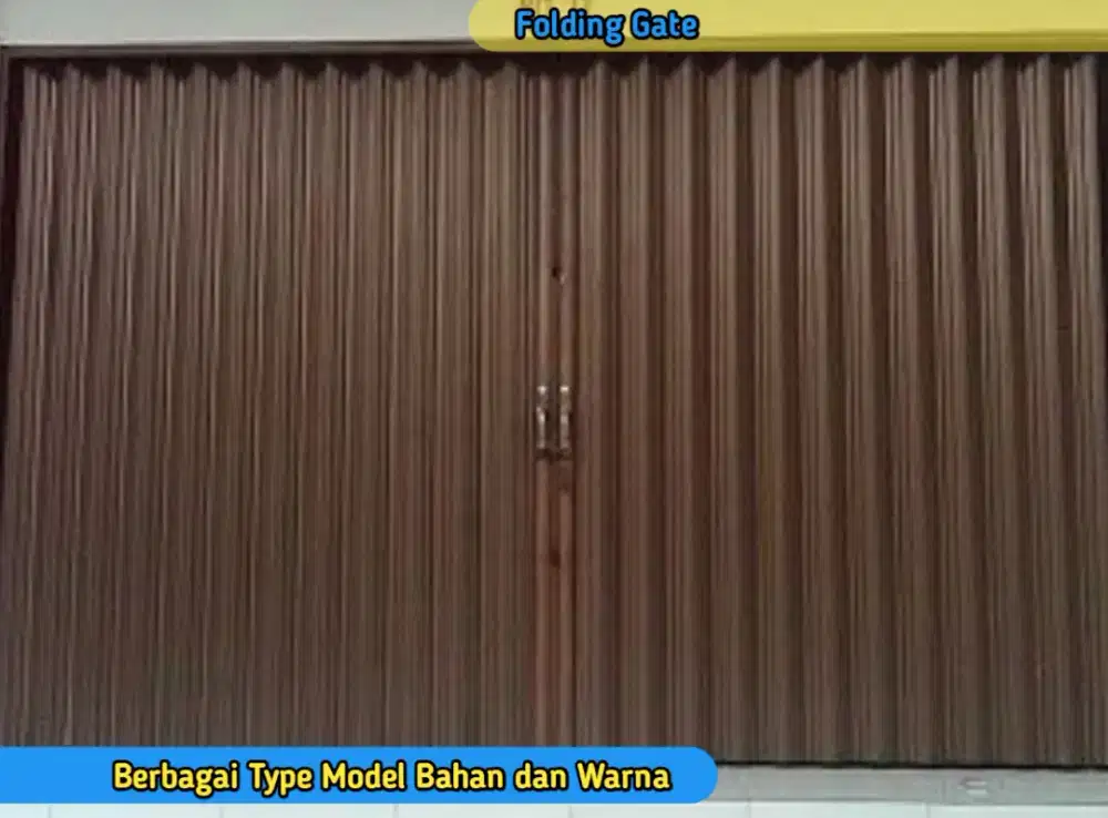 Gerbang Pintu Garasi Toko Galeri Kantor Bank Bengkel Folding Gate