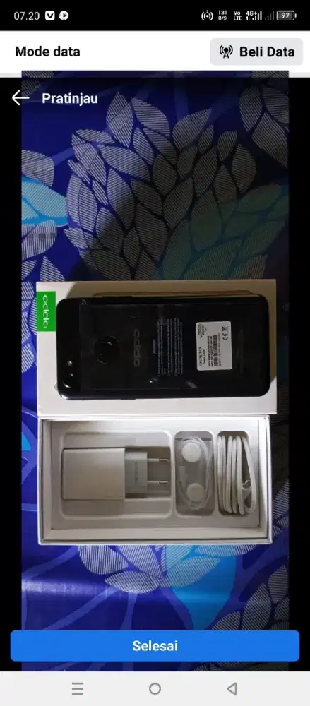 Jual HP baru Oppo f5 ram 4/64 layar 6 inch ada kotak hp cisan