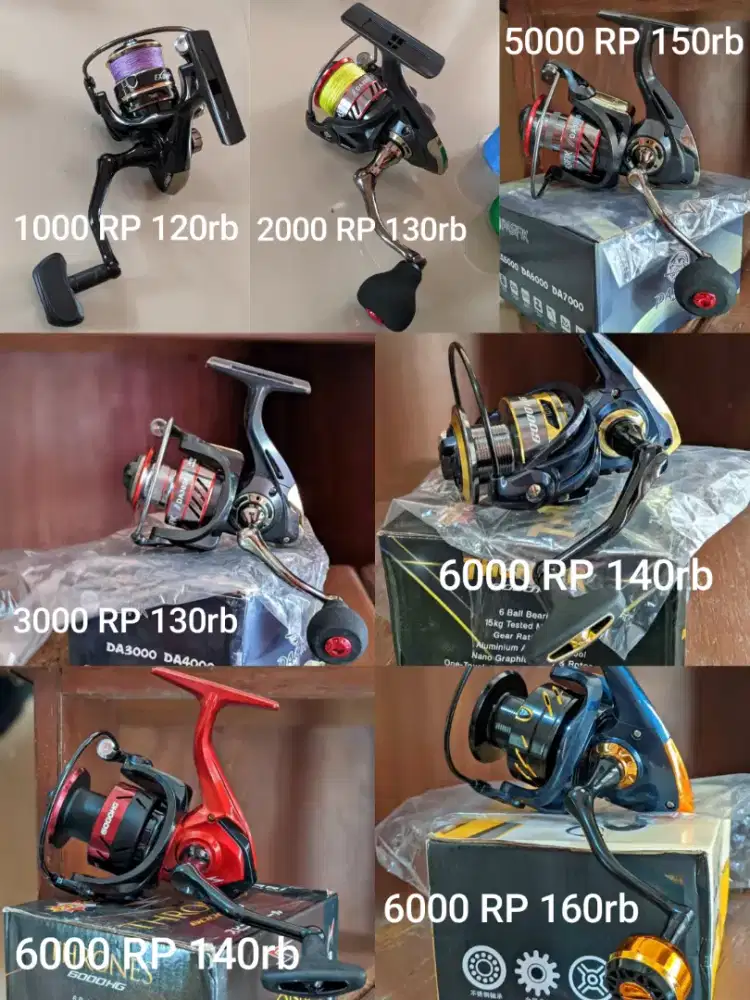 Katrol Reel pancing 6000 Murah BARU Besi Metal
