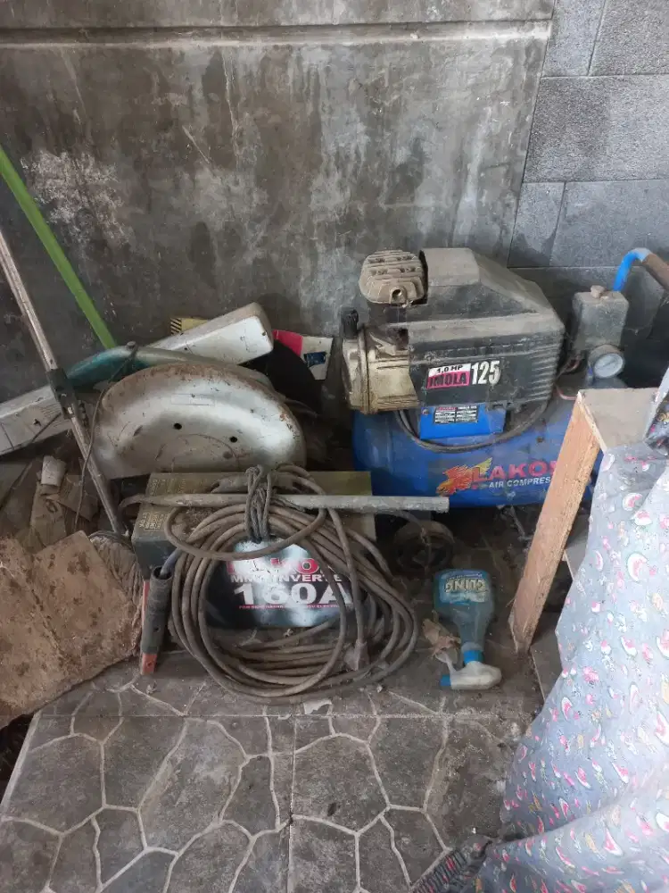 Mesin potong kompresor dan alat las