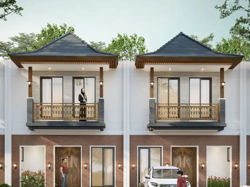 Vila batu mewah plus kolam renang & rooftop//100 meter dari jalan raya