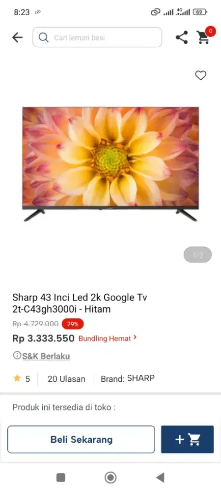 Sharp 43inci led 2k google tv
