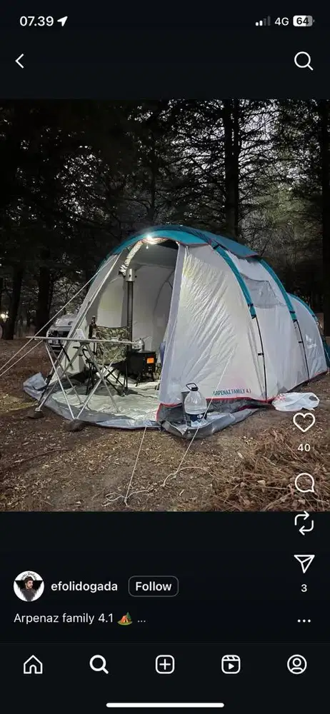 Tenda Camping Arpenaz 4.1 Bekas