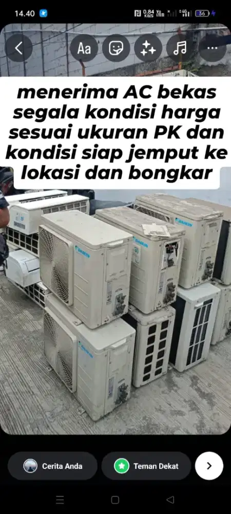 Terima AC bekas