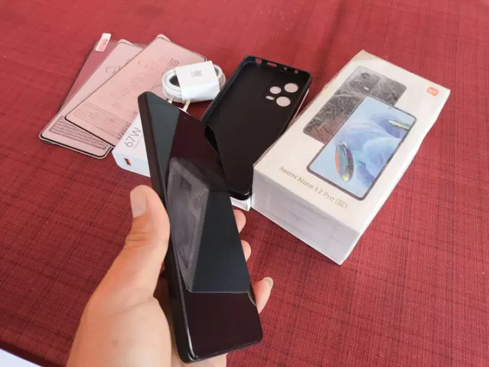 Xiaomi Redmi Note 12 Pro 5G Lengkap, Charger ORI blm pernah pakai