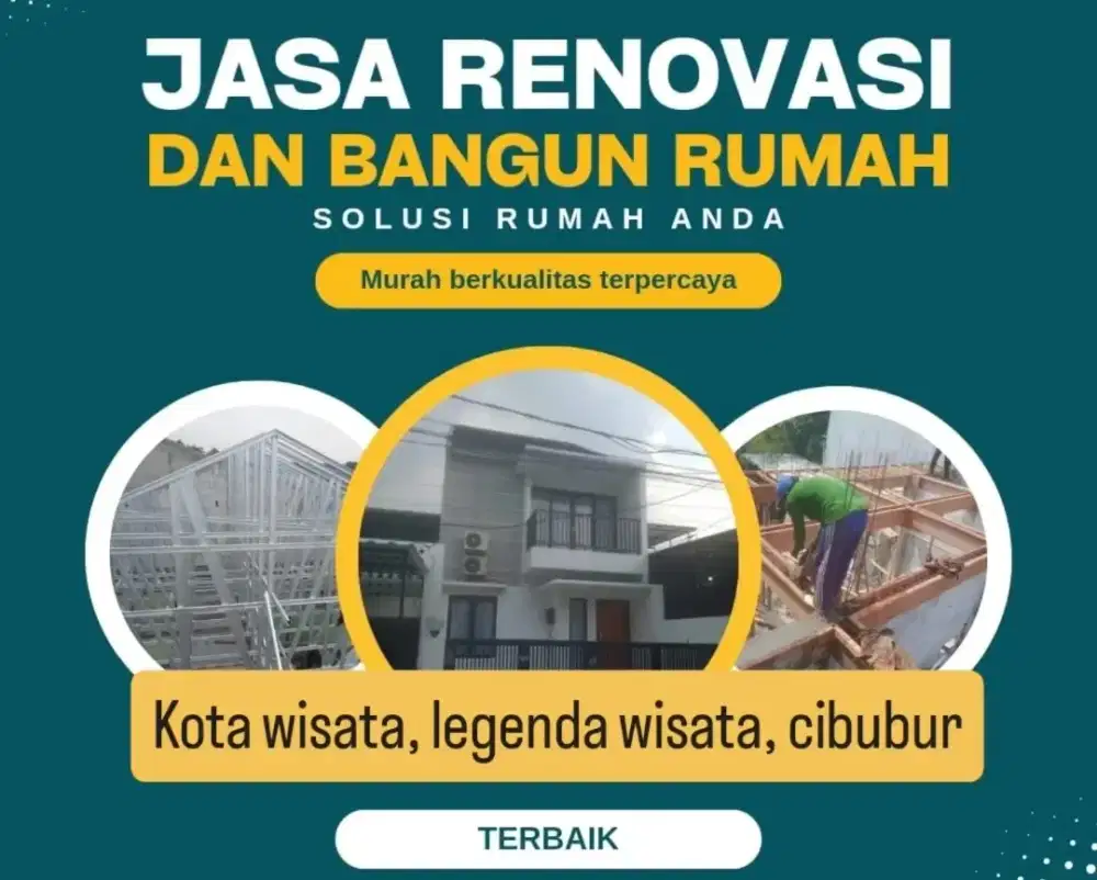 Renovasi bocor, cat rumah, bangun rumah kota wisata legenda cibubur