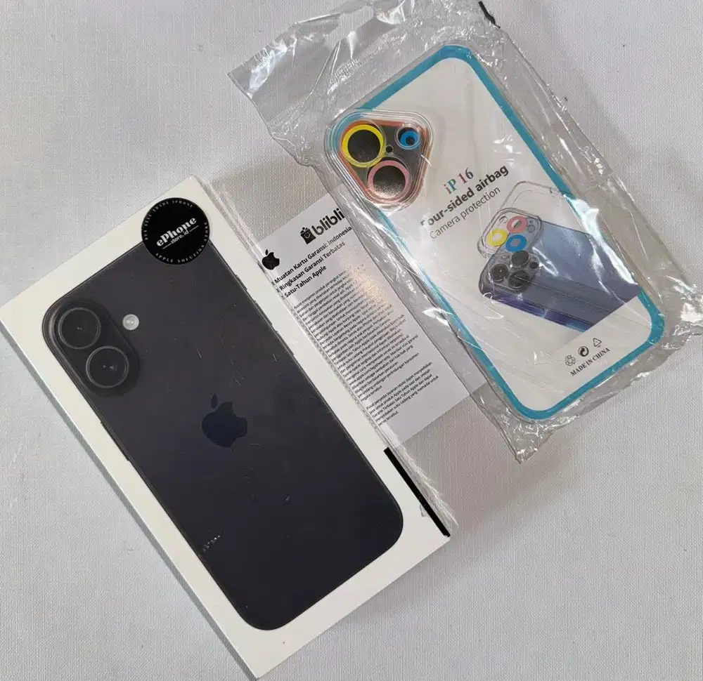 iPhone 16 Black New 128 Resmi iBox
