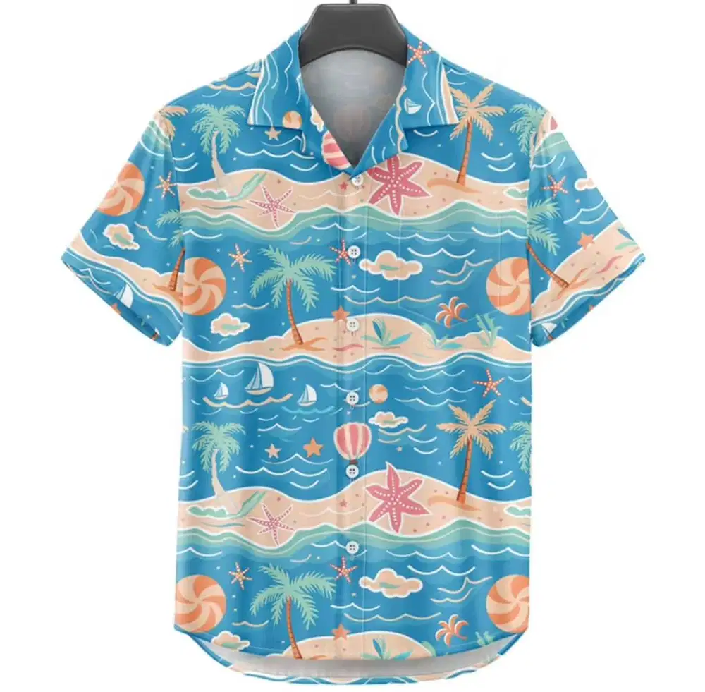 Baju Unisex Santai di Pantai