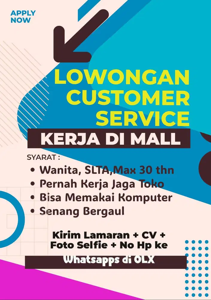 Lowongan Kerja Customer Service di Mall