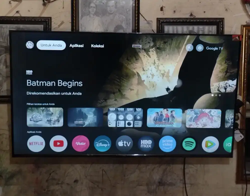 Google TV 55in TCL 4K HDR TV Bezelles P6k seri TERBARU 2025 lengkap