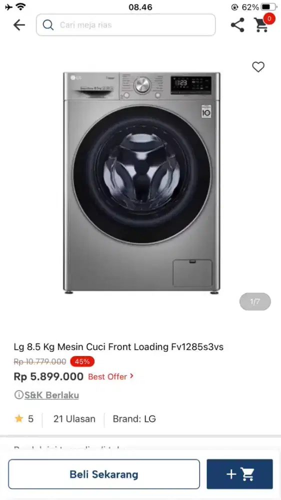 Mesin cuci LG 8,5 kg