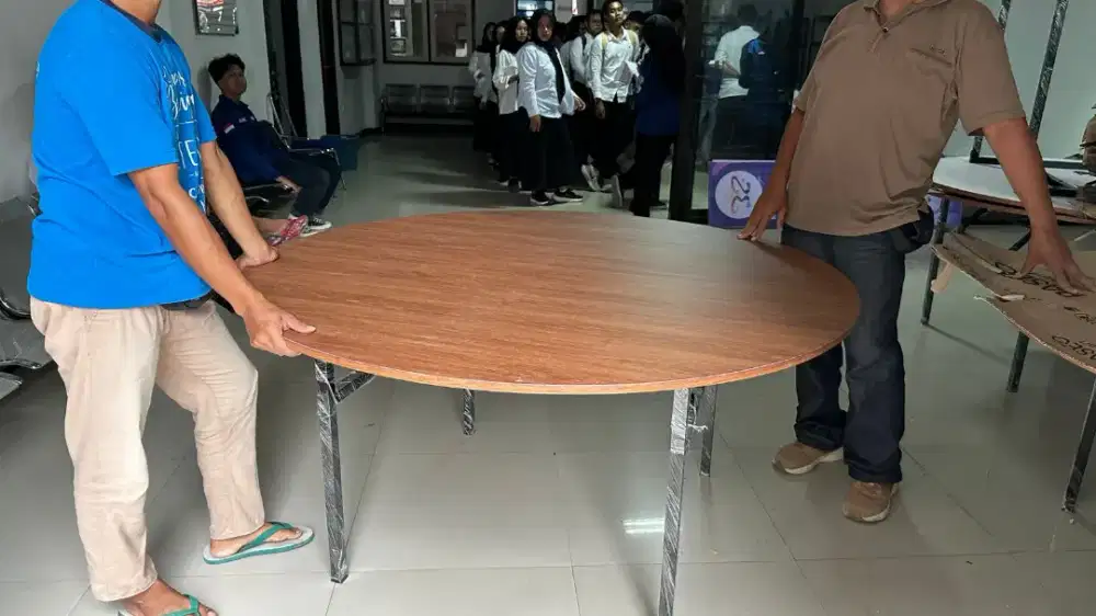Meja Bulat D160/T75 Lipat Otomatis Standar Hotel Ballroom