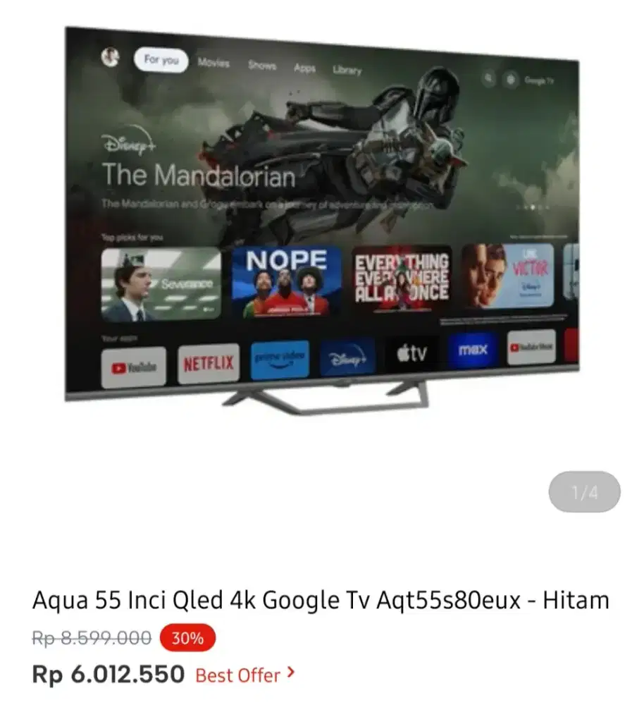 AQUA GOOGLE TV 4K 55 ONCI