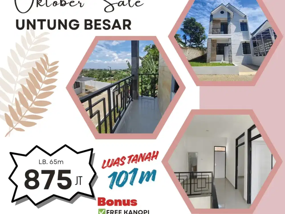 Jual Rumah Siap Huni Tinggal Bawa Koper Bonus Kanopi bisa KPR Permana Cimahi
