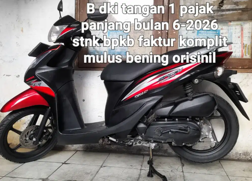 Honda Spacy f1 2016 cw asli hitam merah B dki tangan 1 pajak panjang