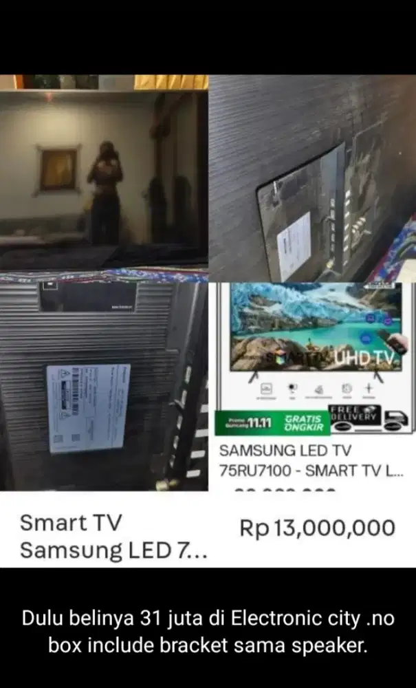 FS Tv msh kondisi Ok Lokasi PI Harga 13 juta beli 31 juta