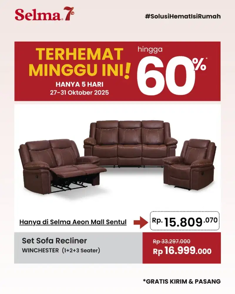 Sofa ricliner 1 set
