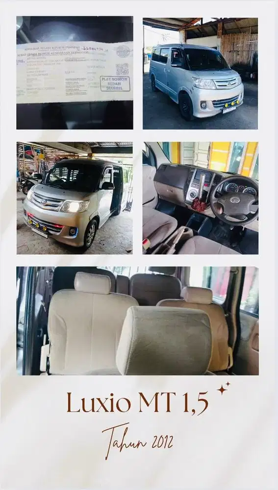 Dijual cepat Daihatsu Luxio 1,5 X MT tahun 2012 (type terlengkap)