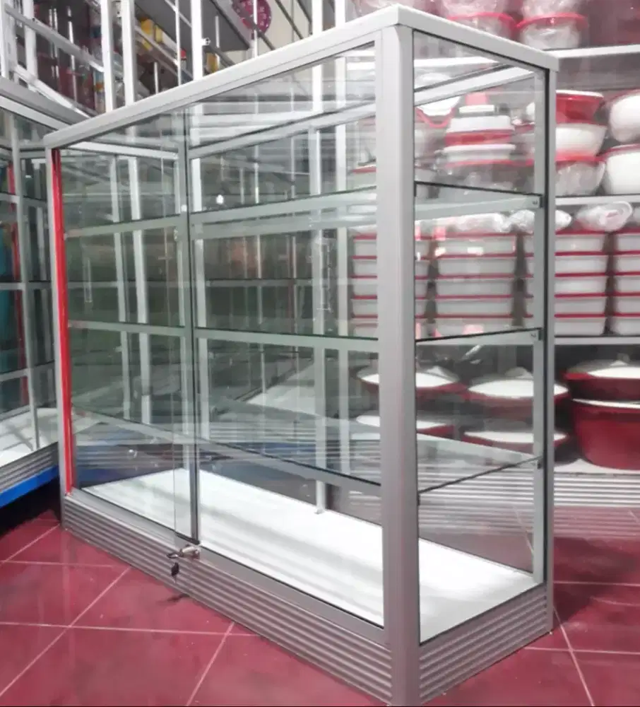 Etalase Panjang 1,2Mx1M Untuk Perlengkapan Usaha