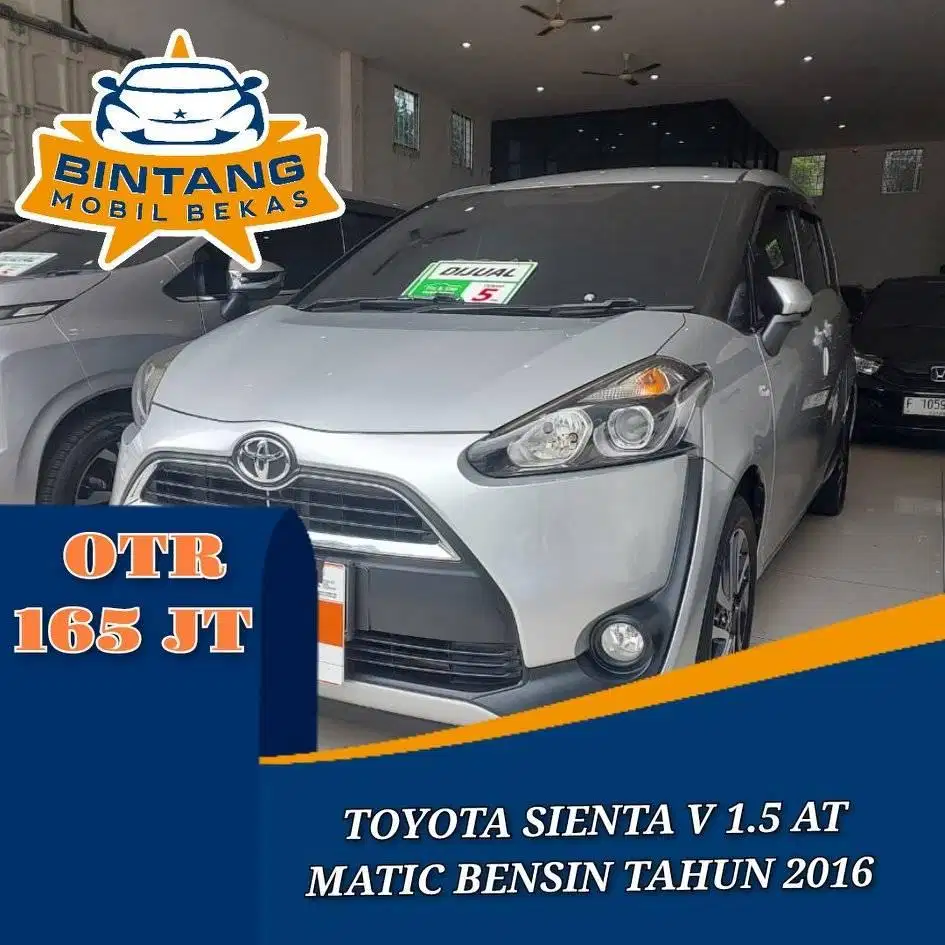 TOYOTA SIENTA V CVT 1.5 AT AUTOMATIC 1500 CC BENSIN TAHUN 2016