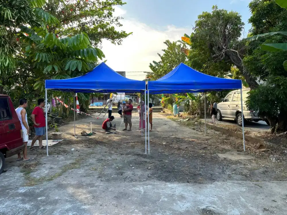 Tenda lipat 3x3 meter ukuran terlaris. Ready stok Palembang
