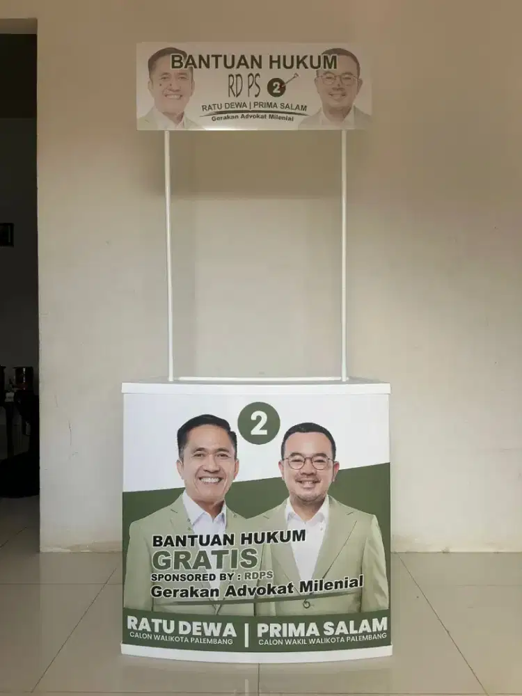 Event desk polos atau printing harga murah , rapi , bagus Palembang.