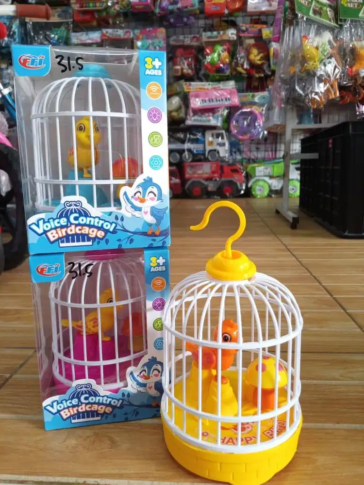 mainan anak sangkar burung baterai