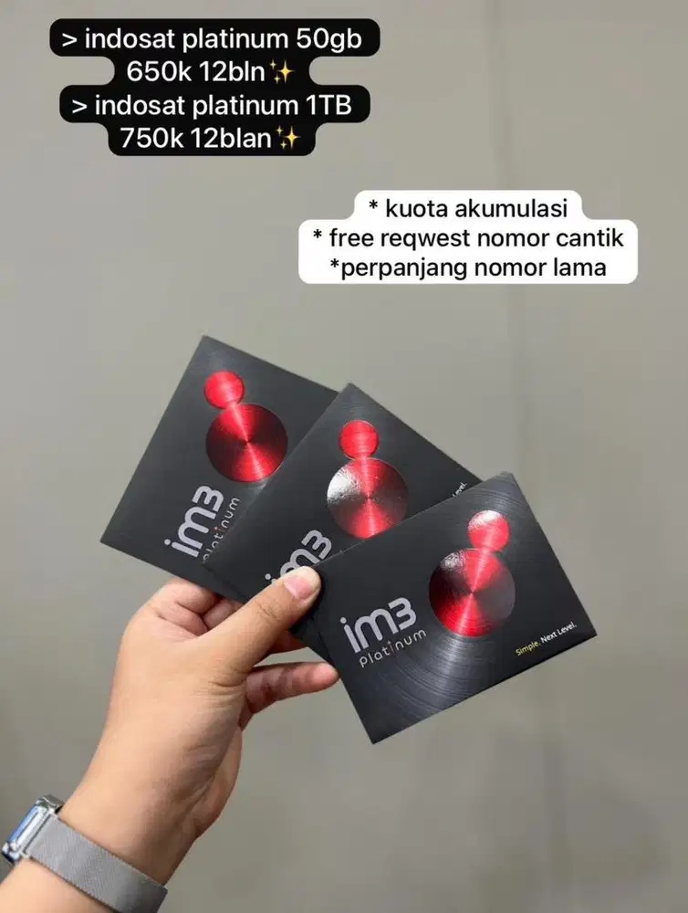 INDOSAT PLATINUM 50gb 12blan