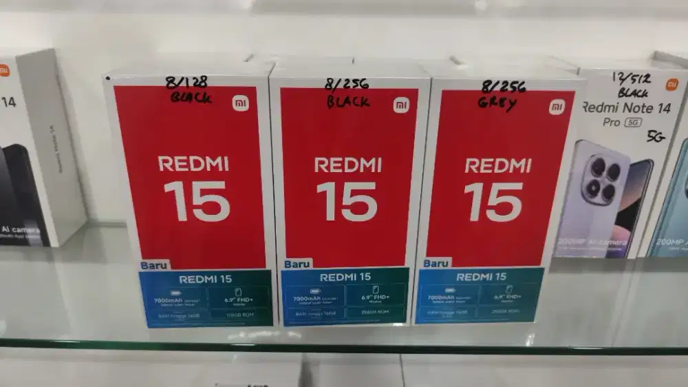 Redmi 15 New,HARGA PROMO TERMURAH,Garansi 15 Bulan,Bisa COD