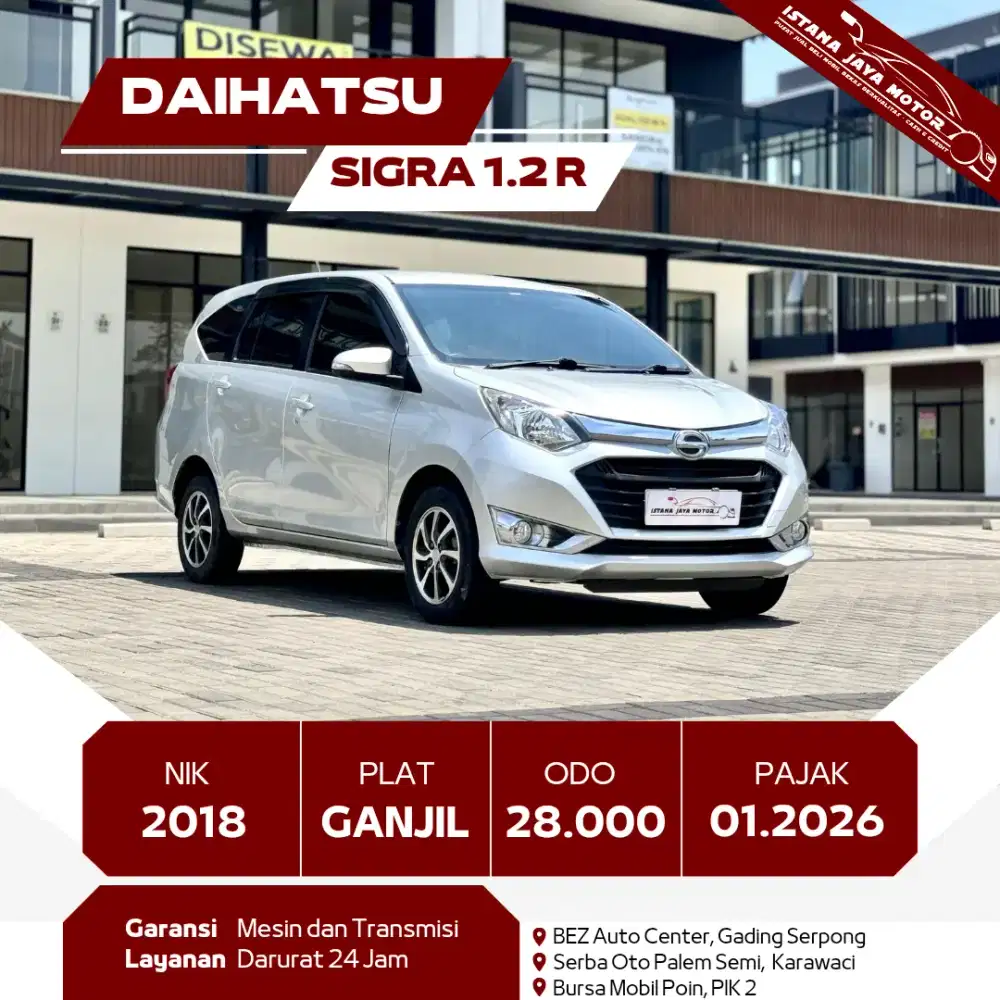 [TDP 5JT] DAIHATSU SIGRA 1.2 R MT 2018