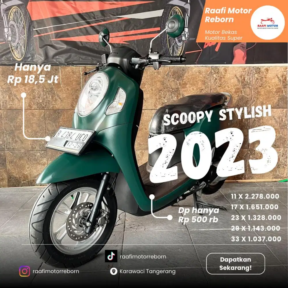 SCOOPY STYLISH 2023 SECOND SEPERTI BARU PROMO DP 500 RB