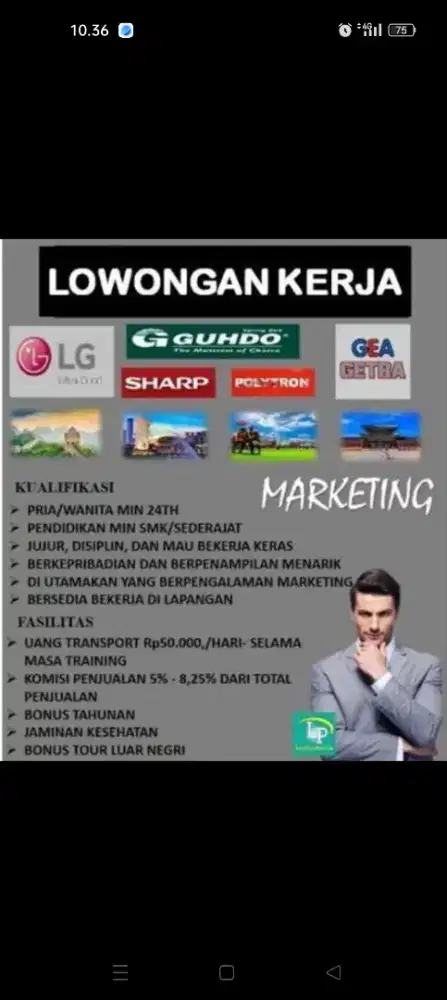Lowongan sales marketing lapangan