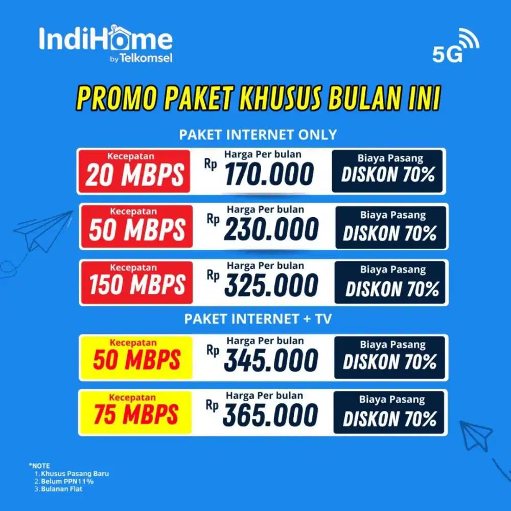 Promo wifi bulan ini