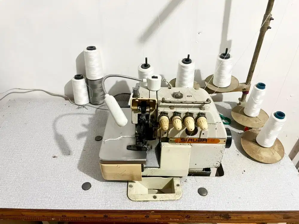 Mesin obras jahit benang 5 siruba ori