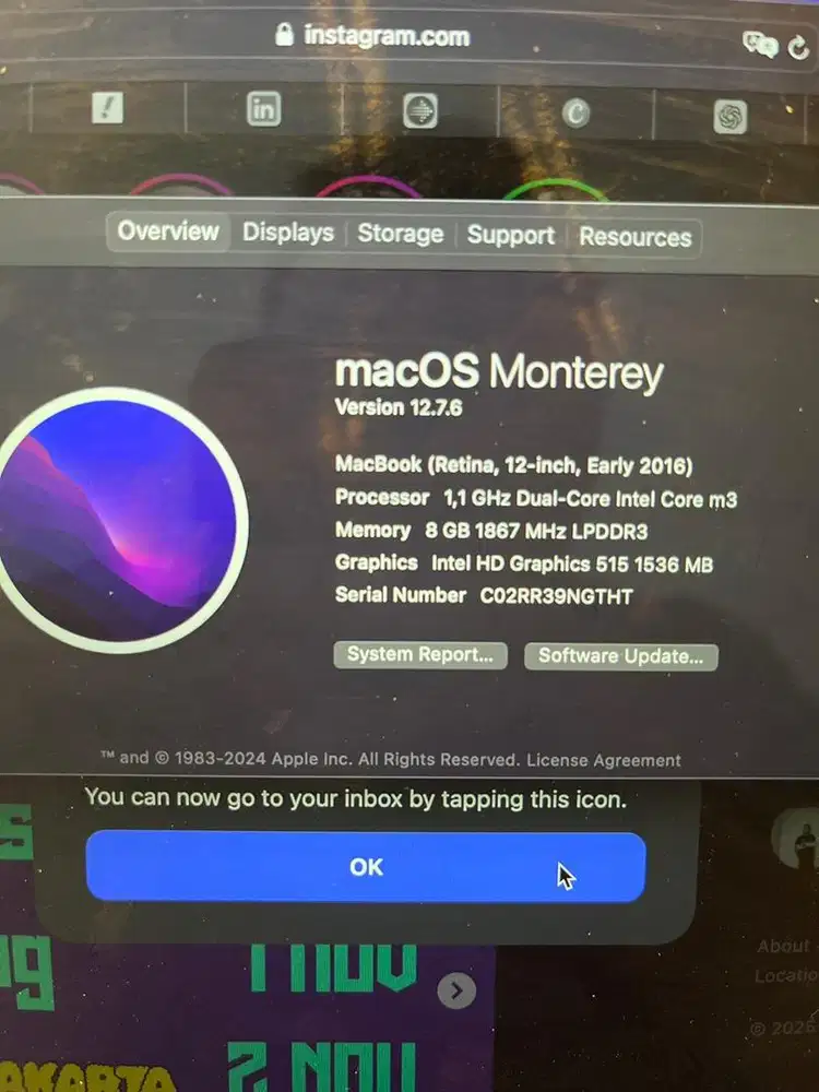 Macbook retina 12 inch 2016 Grey