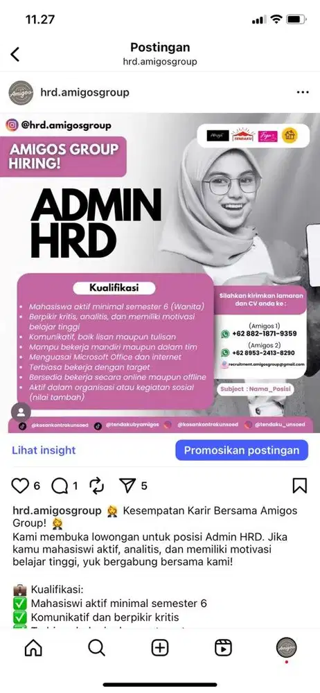 Loker hrd freelance mahasiswa