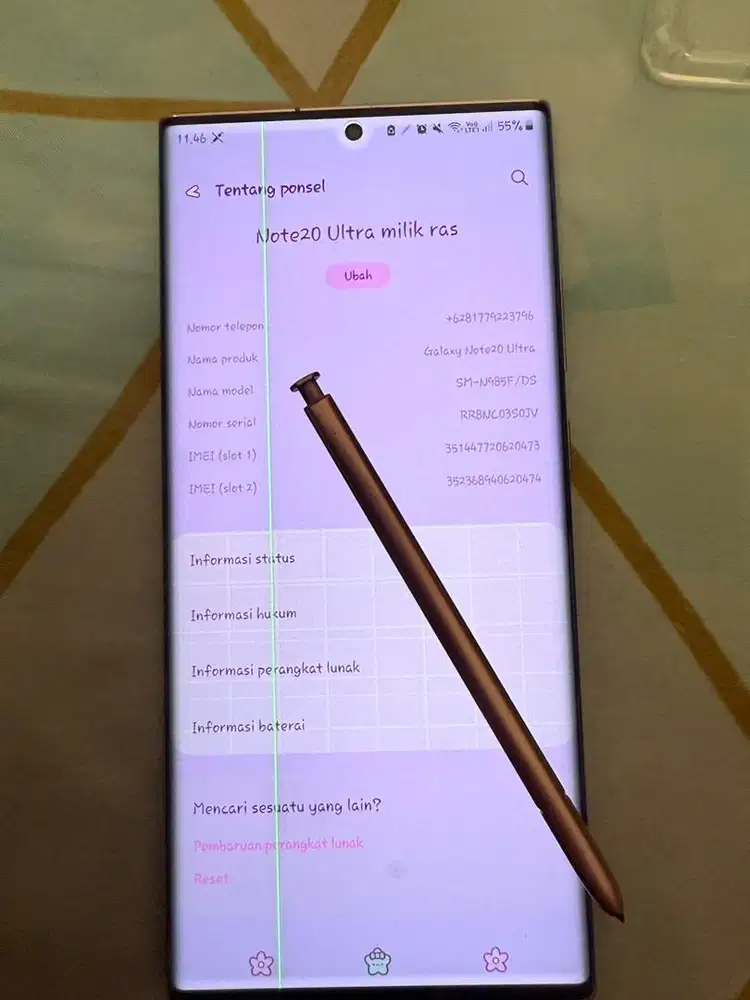 Samsung note 20 ultra SEIN