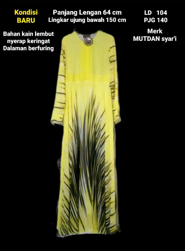 Gamis hijab branded berkualitas bahan tebal lebar Like New semua