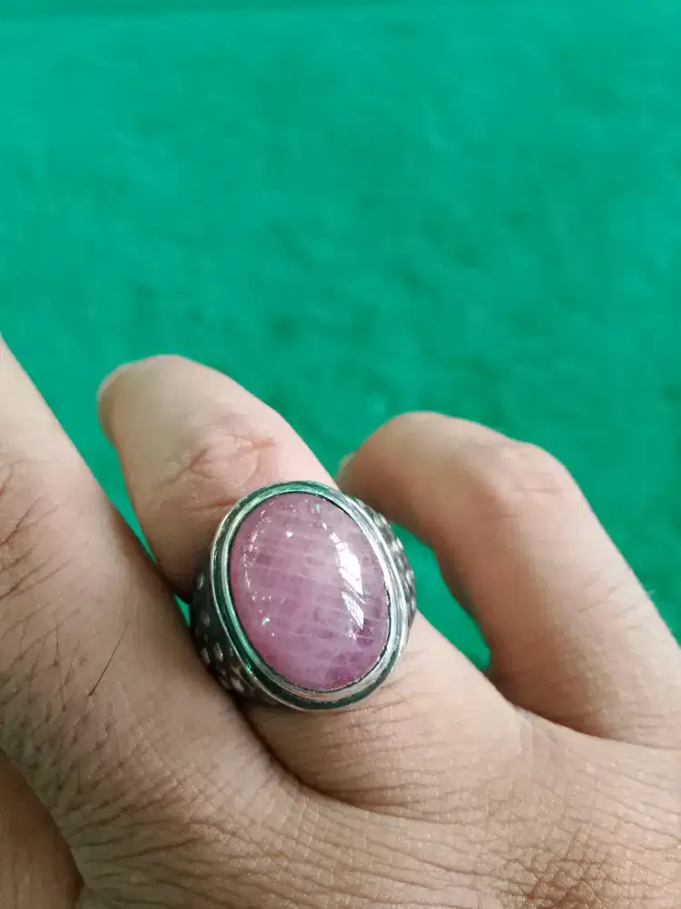 Batu permata Ruby sdh perak