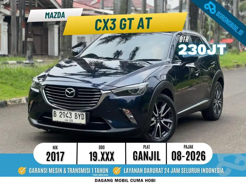 ISTIMEWA!! MAZDA CX3 2.0 GT AT 2017 BIRU TUA KM LOW 19rb! RECORD MAZDA