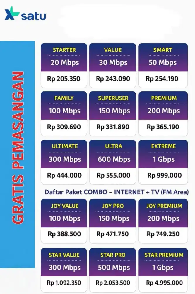 Layanan Wifi XL Satu