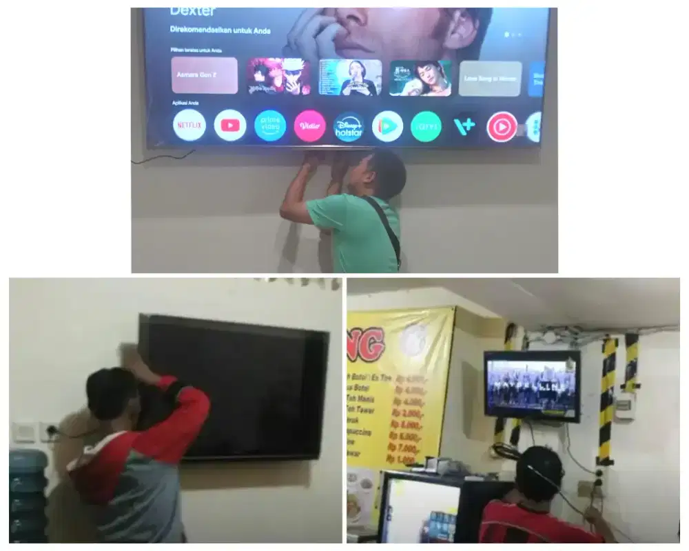 Pasangkan bracket breket briket terima rapih