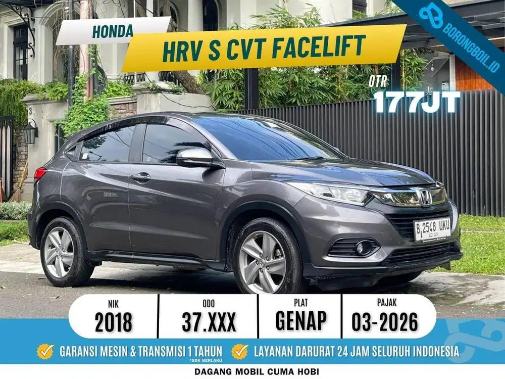 ISTIMEWA KM LOW!! HRV S CVT 2018 ABU-ABU KM 37rb