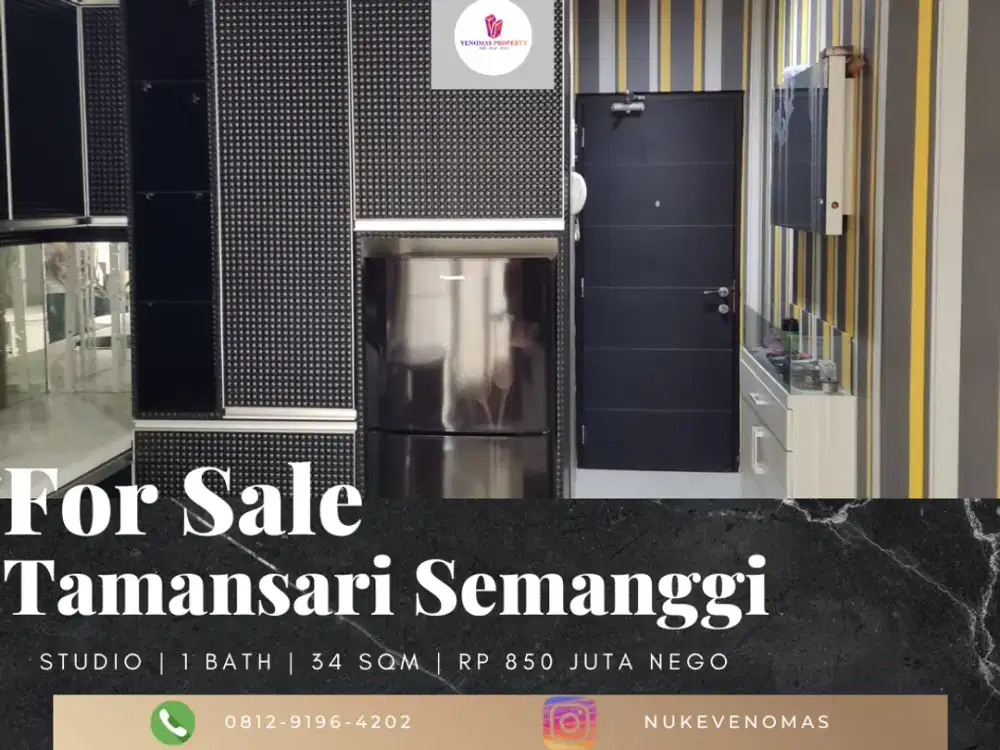 Dijual Apartment Tamansari Semanggi Type Studio Full Furnished Tower A