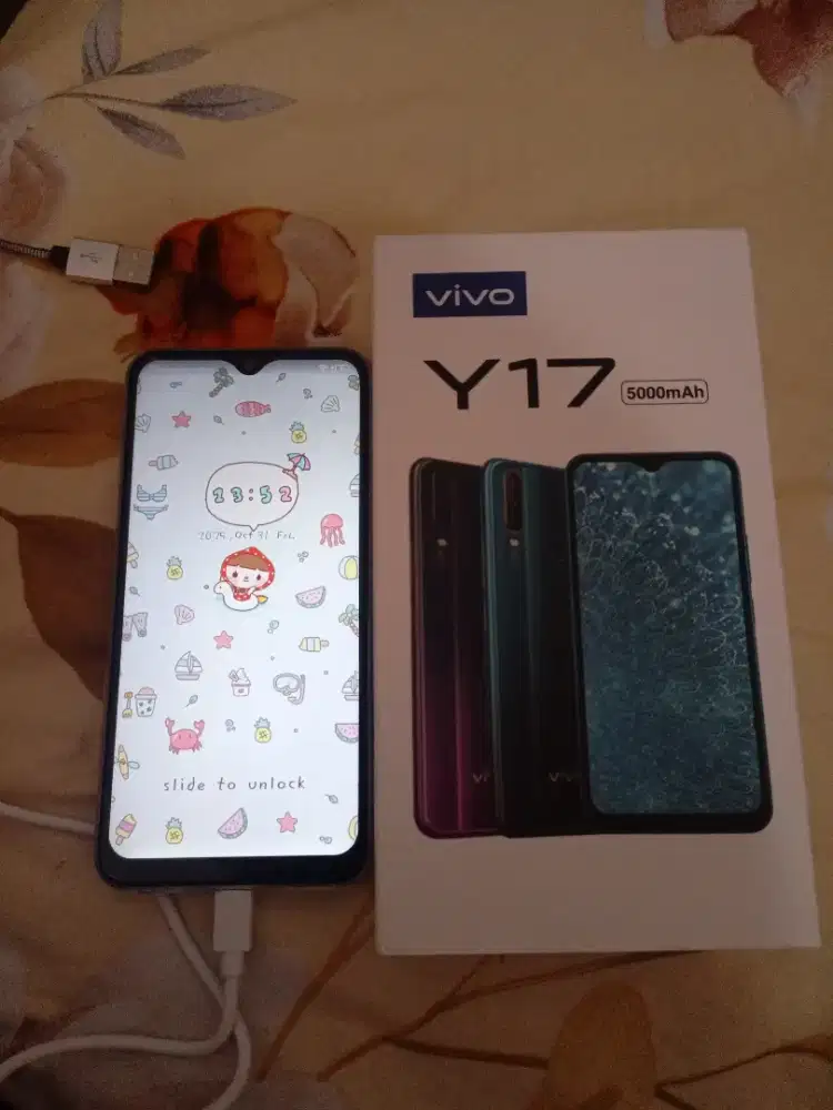vivo y17 baru buka segel komplit